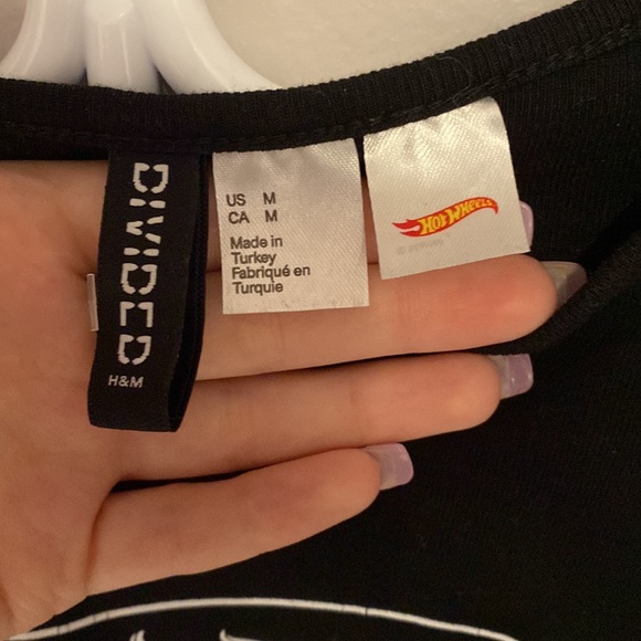 h&m hot wheels crop long sleeve top - barely worn - Picture 2 of 3